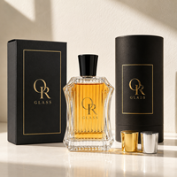 Flacons de parfum carrés de luxe vides 100 ml, flacons de parfum uniques à fond transparent 50 ml, flacons de parfum à sertir, flacons de parfum à vaporiser, flacons d'huile parfumée