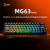Teclado para Juegos IROK MG63 8K con 63 Teclas Intercambiables en Caliente, Aluminio CNC, 0.07ms, ARGB, Resistente al Agua, Recubrimiento Nano, Interruptor Magnético