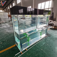 2024 Personnalisé Rectangulaire Acrylique Fish Tank Grand Extérieur En Plastique Fish Tank Conception Personnalisée