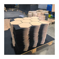Art du bois Panneau acoustique hexagonal Décoration murale Art mural paramétrique Panneau acoustique 3D pour murs de bureau
