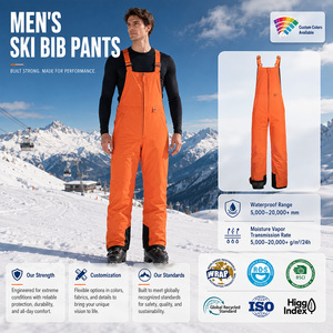 Pantaloni <span class=keywords><strong>da</strong></span> alpinismo <span class=keywords><strong>da</strong></span> sci <span class=keywords><strong>da</strong></span> <span class=keywords><strong>neve</strong></span> impermeabili, antivento, pantaloni <span class=keywords><strong>da</strong></span> sci termoisolanti con imbracatura rimovibile - Product Image 1