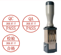 Personnalisé QC QA IPQC PASS Inspection Qualité Document Nom Contrôlé Timbre Numéro Personnalisé Rouleau Réglable Timbre Date