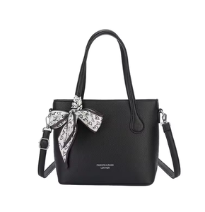Fashionable and minimalist designer single shoulder crossbody bag <b>handbag</b> bow <b>scarf</b> tote bag - Product Image 3