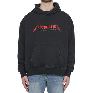 Sweat à capuche lourd lavé surdimensionné confortable 100% coton de haute qualité pour hommes PULLOVER personnalisé avec polaire imprimée pour l'automne - Product Image 1