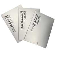 Boîte d'emballage coulissante haut de gamme en papier argenté métallisé pour porte-cartes VIP, carte de membre, carte SIM, avec revêtement UV et gaufrage