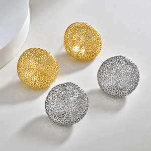 Pendientes Geométricos con Baño de Oro, Aleación, Joyería de Moda para Mujer, Oficina, Carrera, 2025 - Product Image 2