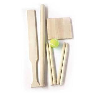 <strong>Rounders</strong> <strong>Set</strong> Wood Cricket Bat <strong>Set</strong> Wooden Cricket Stump Outdoor Game Play - Product Image 2