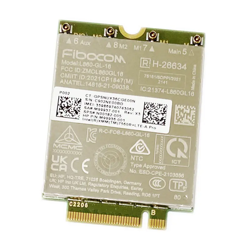 Fibocom L860-GL-16 Cat16 Multimode Lte Wcdma Module Wereldwijd Netwerk M52040-005 Ngff M.2 Voor Hp Elitebook 865 845 840 835 G9