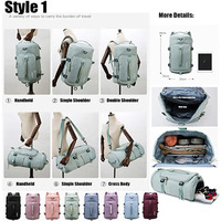 Chaussure en toile de nylon personnalisée, portable et durable, sac de sport en tissu imperméable pour le voyage dans l'espace et le travail avec logo, sac polochon