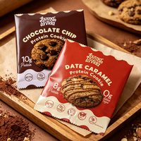 Sachet personnalisé pour biscuits aux pépites de chocolat 8g 10g 16g, sachet refermable de qualité alimentaire, pochette mate en aluminium pour collation saine