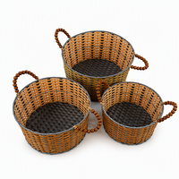 Panier de rangement tressé en rotin naturel, rustique, multifonctionnel, écologique et durable pour la maison