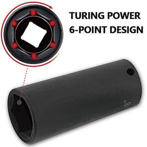 19-delige Set 1/2 \ "Sae 3/8-1-1/2 \" Slagcontactdozen 6-Punts Diep/Kort Cr-V Staal Voor Voertuigen En Vrachtwagens - Product Image 3
