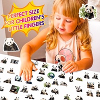 Autocollants décoratifs en vinyle personnalisés en gros, motif panda mignon, pour bouteilles d'enfants, ordinateurs portables, coques de téléphone DIY