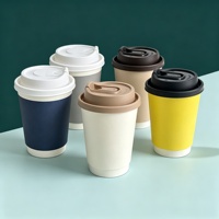 Gobelets en papier biodégradables, imperméables, de qualité alimentaire, recyclables, écologiques, à paroi simple, avec feuille d'or, fabriqués en Chine