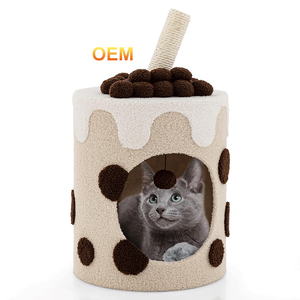 Nouvelle Conception d'Usine : Mignonne Tour de Griffoir en Sisal en Forme de Maison d'Arbre, Écologique, Emballage Carton Personnalisable - Product Image 1