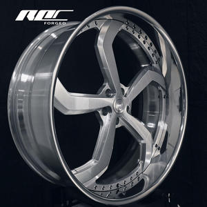 ล้อแม็กซ์ Roc Custom Donk Style Smussato ขอบ 5x4.75 5x5 แบบฟอร์จ <span class=keywords><strong>5</strong></span> ก้าน สีเงินปัดเงา ขนาด <span class=keywords><strong>22</strong></span> 24 26 นิ้ว สำหรับรถเชฟโรเลต แคปริซ - Product Image 2