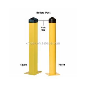 Protección de Estacionamiento de Metal Amarillo Resistente para Exteriores, Protección Contra Choques Montada en Superficie, Personalizada, de Acero Inoxidable, Seguridad Vial, 100 Piezas - Product Image 5