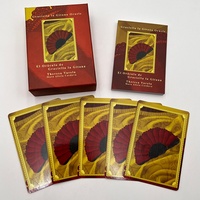 Cartes de Tarot gitanes de haute brillance, Oraculos, cartes gitantes, pont à coupe en or, 200 pièces