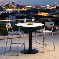 Plateau de table HPL sur mesure, résistant aux intempéries, en stratifié haute pression, pour jardin, bistrot, café en plein air