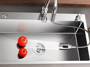 Fregadero de Cocina Hecho a Mano de Acero Inoxidable Engrosado, de un Solo Tazón, para Instalar Bajo Encimera, Antirrayas, para el Hogar - Product Image 5