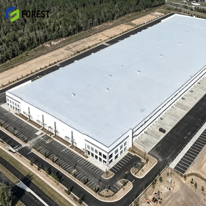 Durable Modular Structural Steel Industrial Warehouse Facility Wide Span Raw Material Logistics <b>Hub</b> Frame - Product Image 1