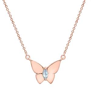 Collier de grand-mère avec pierres de naissance pour enfants Collier de naissance en améthyste à la mode Pierre de naissance en or rose - Product Image 3