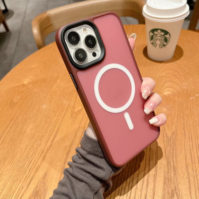 Matte Magnetic Phone case for IPhone16 Cover Case,shockproof Frost Mobile House for iPhone 16 15 Strong Magnet Cover Phone case