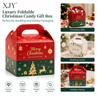 XJY Luxuriöse Faltbare Weihnachts-Süßigkeiten-Geschenkbox für Hochzeits- und Feiertagsverpackungen