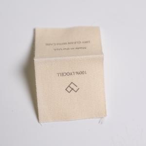 Étiquettes de vêtement tissées pliées personnalisées de haute qualité Étiquettes de vêtements en coton polyester de qualité supérieure Impression de logo haute définition en gros - Product Image 1