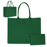 2024 Top Sale Wieder verwendbare benutzer definierte umwelt freundliche lässige Filz tasche mit großer Kapazität Frauen Filz Einkaufstasche Handtaschen 2 in1 Filz Einkaufstasche