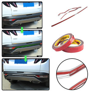 Embellecedor de moldura de parachoques trasero para coche, accesorio de ABS cromado y plateado, para Hyundai <span class=keywords><strong>Tucson</strong></span> <span class=keywords><strong>2022</strong></span> - Product Image 6