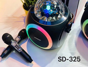 Bên ngoài trời DJ Loa ánh sáng sân khấu pha lê <span class=keywords><strong>Disco</strong></span> <span class=keywords><strong>LED</strong></span> hộp đèn loa với microphone Loa răng xanh với karaoke Mic - Product Image 6