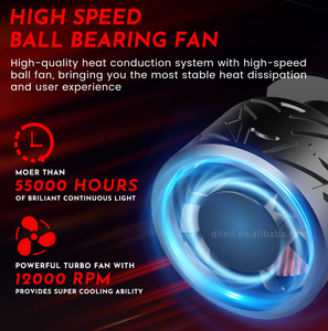 Phares de <span class=keywords><strong>voiture</strong></span> LED CSP 4575 en aluminium aéronautique de haute qualité 300W 6000K H4/H7/H8/9005/9006/9012/H11 30000lm Faisceau à 360 degrés IP68 - Product Image 6
