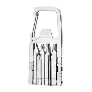 Cuchillos Plegables de Acero Inoxidable para Exteriores, Llavero Multiherramienta con Mosquetón, Abridor de Botellas, Herramienta de Reparación - Product Image 1