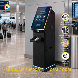 ตู้แลกเปลี่ยนเงินตราต่างประเทศอัตโนมัติ พร้อมเครื่องรับธนบัตรหลายสกุลและเครื่องจ่ายเงินสดสำหรับสนามบิน - Product Image 1