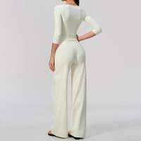 Ensembles de yoga YIYI pour femmes : hauts à manches courtes et épaules tombantes, et leggings amincissants (3 modèles)