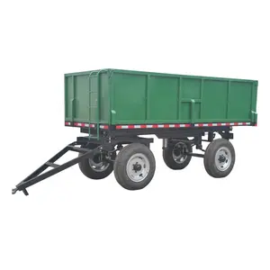 Máy móc nông nghiệp 10 tấn trang trại Tipping Trailer trang trại Trailer bàn xoay bên Dump Trailer