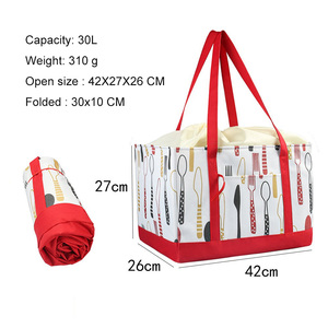 FZCL16 Glacière souple isotherme premium pliable en tissu Oxford, design moderne et élégant, 30L, pour courses, livraison de repas, voyage, plage - Product Image 5