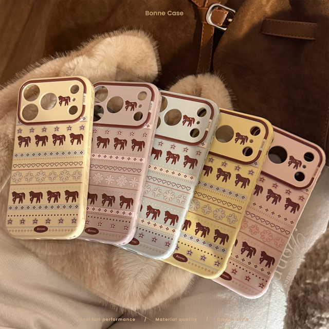 For 17/16 ProMax/15/14/13 Covers Retro INS Style TPU+PC Shockproof Anti-Fall Multiple Colors