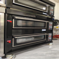 Four à gaz professionnel à 2 niveaux et 6 plateaux avec contrôle automatique de la température pour boulangerie et pizzeria