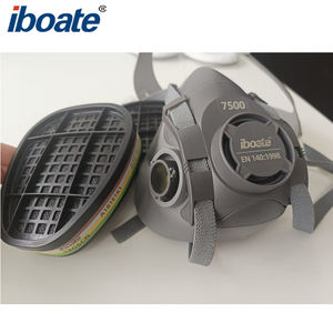 आइबोएट ब्रांड टैप डबल फिल्टर कारतूस ने रासायनिक श्वसन के लिए कपास के साथ श्वसन आधा चेहरा रासायनिक मास्क - Product Image 1