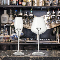 Verre à vin rouge transparent givré de luxe moderne QiAOQi, résistant à la chaleur, élégant, pour la Saint-Valentin, cocktail, mariage, restaurant