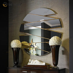 Fabriek Directe Verkoop Zig-Zag Globe Van Hand-Cut Ruiten Met Unframed Randen Muur Spiegel - Product Image 3