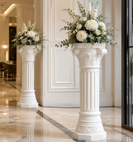 Colonne de jardin moderne en faux style romain, pilier en pierre, sculpture décorative extérieure pour mariage, patio, balcon, en fibre de verre FRP, robuste
