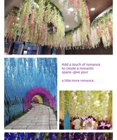 Guirlandes de fleurs artificielles en soie DREA, fleurs de glycine pour plafond, décoration de mariage, fausses fleurs de lilas, lianes