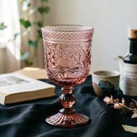 Verres à vin vintage personnalisés en gros, flûtes à champagne à motif gaufré pour mariages et fêtes