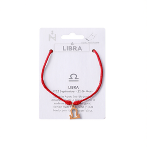 Angelina <b>Libra</b> Anklet Red Cord Gold Plated Stainless Steel Zodiac Jewelry Unisex <b>Gift</b> - Product Image 4