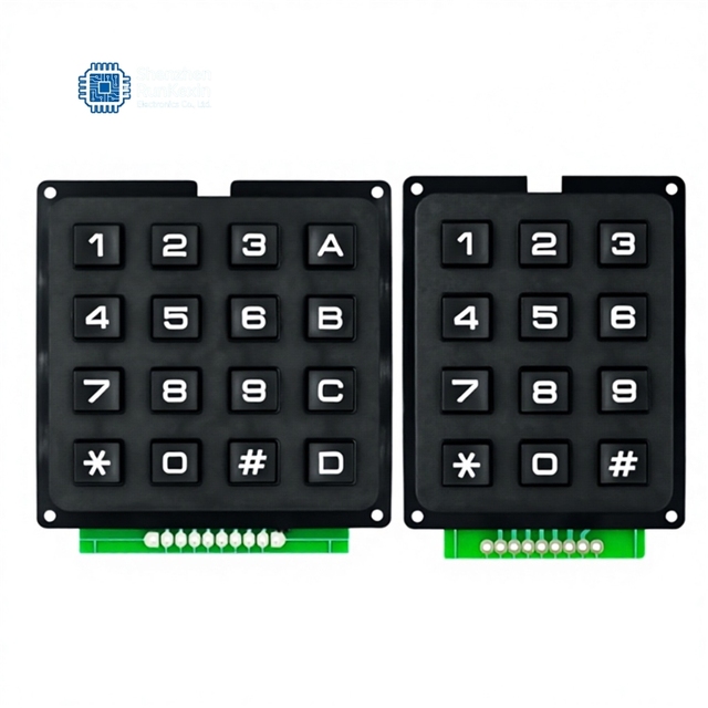 Microcontroller Keyboard Button Matrix 4*3 4X4 16 Keys Industrial China Keyboard Module Scanning