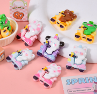 Accesorios de resina mixta con figuras de oso, conejo, gato, perro, rana, estilo Kawaii, de base plana, para slime, decoración de fundas de teléfono, horquillas y manualidades de Navidad