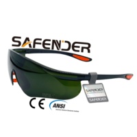 Lunettes de sécurité CE EN166 anti-buée en polycarbonate avec 5 verres IR, protection UV pour le soudage, protection IR UV SAFENDER ZG-8520IR